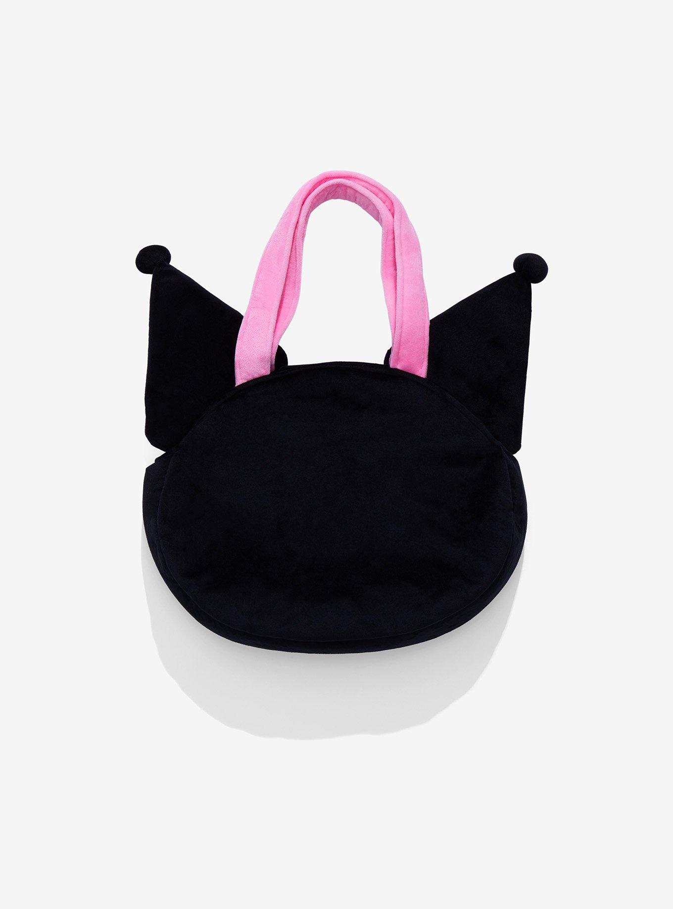 Kuromi Face Plush Tote Bag, , alternate