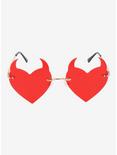 Red Devil Heart Sunglasses, , alternate