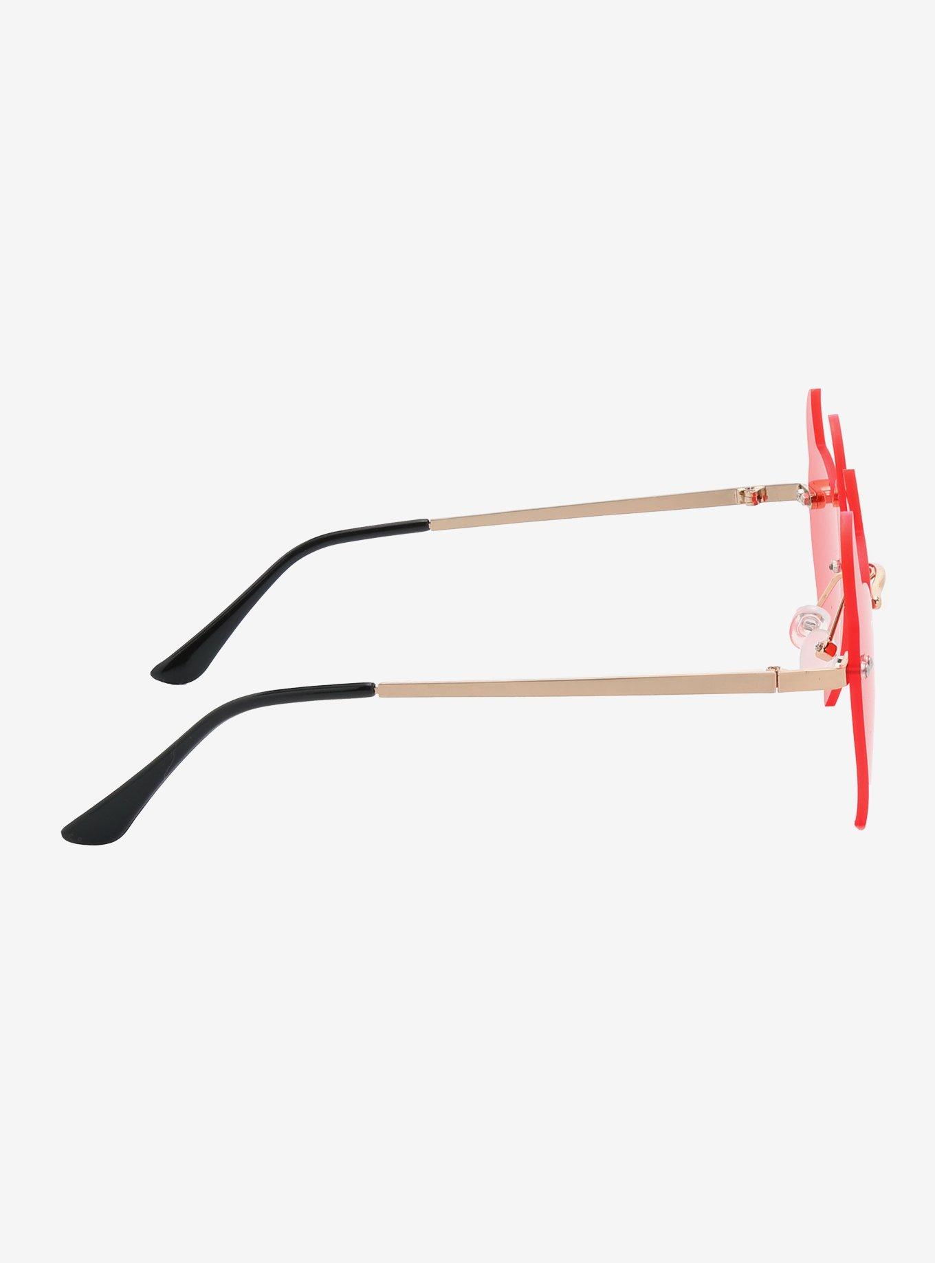 Red Devil Heart Sunglasses, , alternate