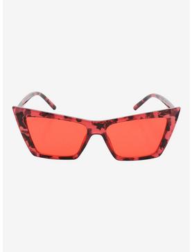 Red Leopard Cat Eye Sunglasses, , hi-res