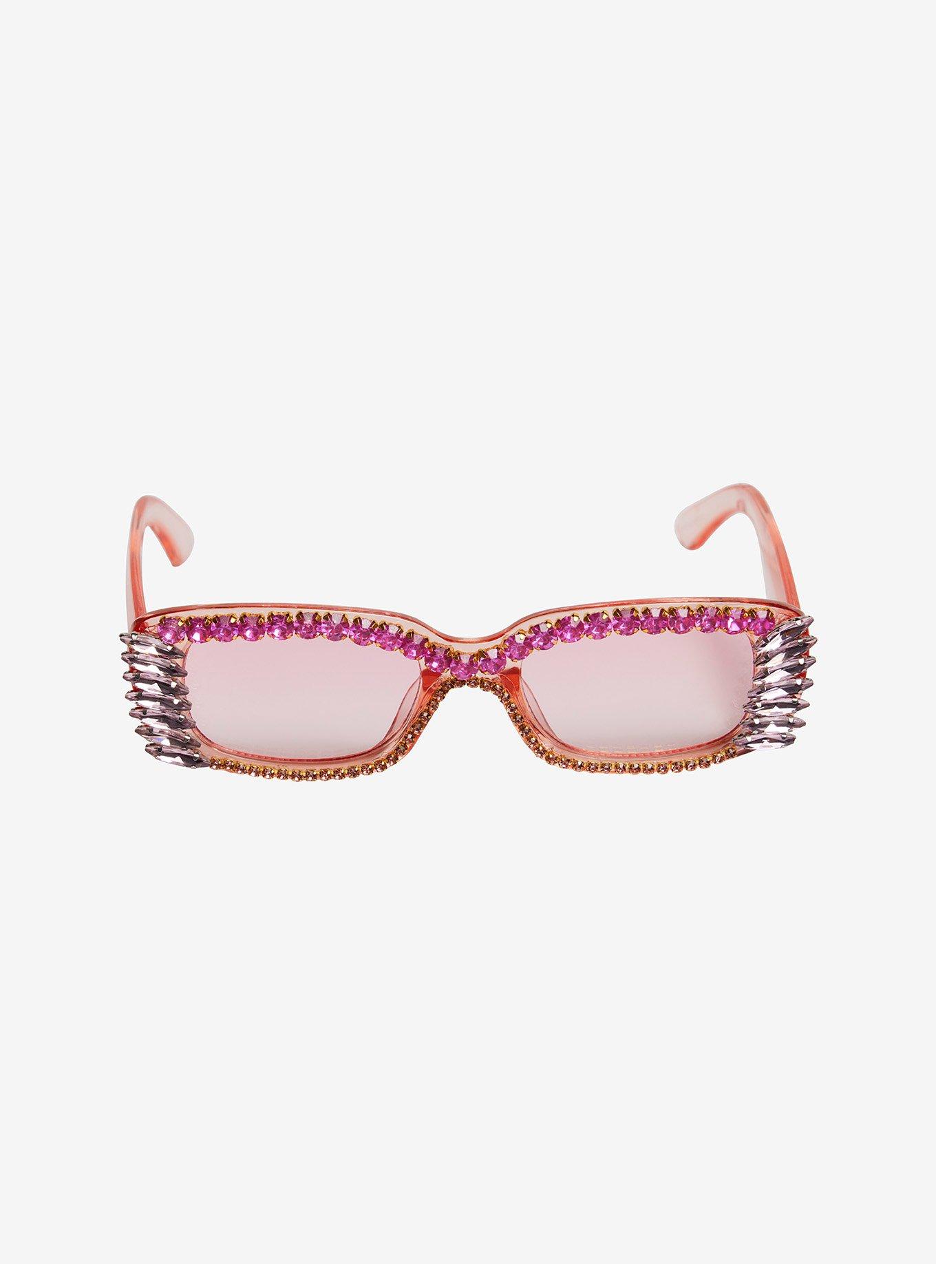 Pink Jeweled Sunglasses, , alternate