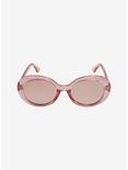 Pink Glitter Oval Sunglasses, , alternate