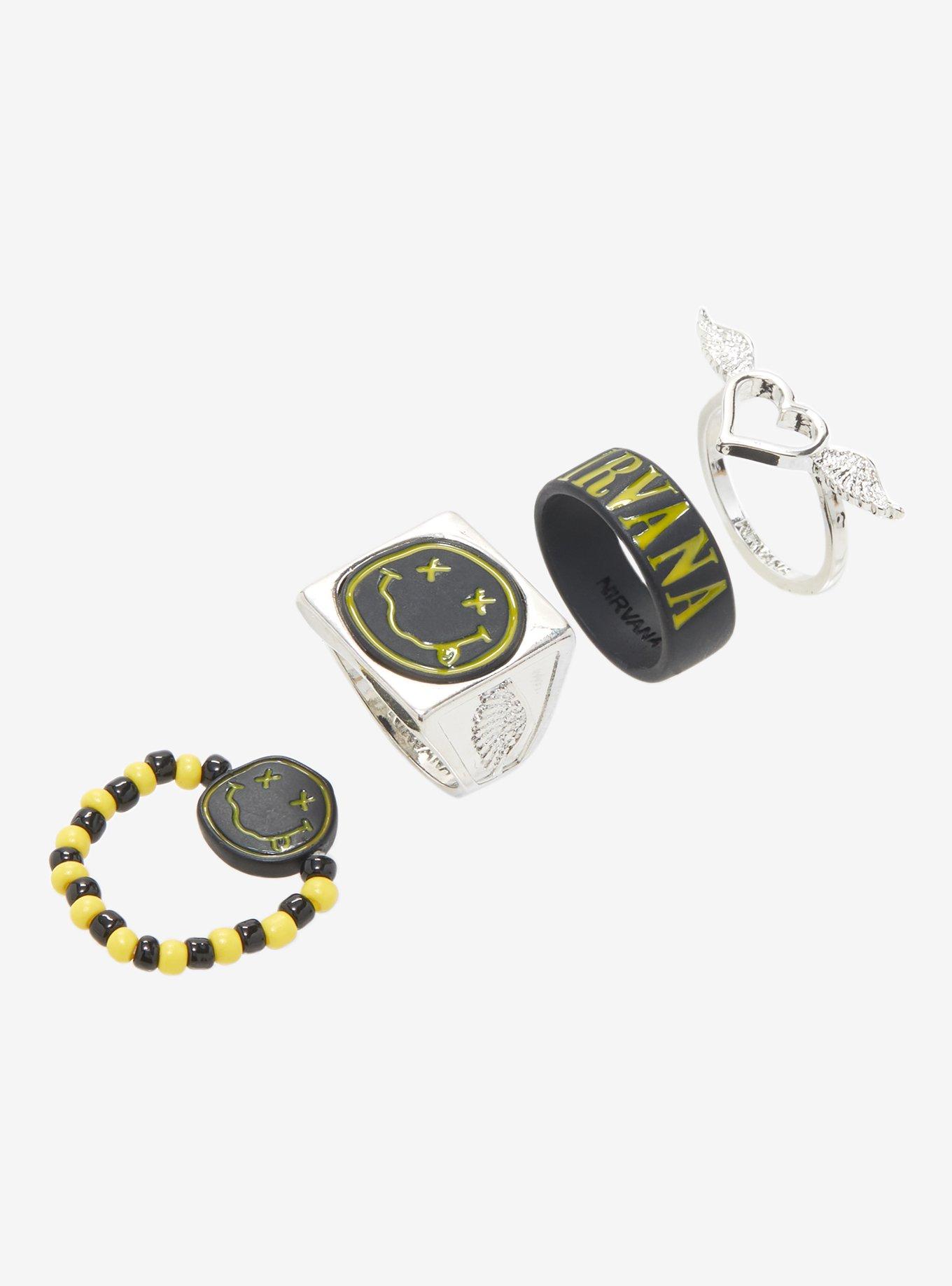 Nirvana Icon Smile Ring Set, , alternate