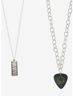 Nirvana Guitar Pick Nameplate Necklace Set, , hi-res