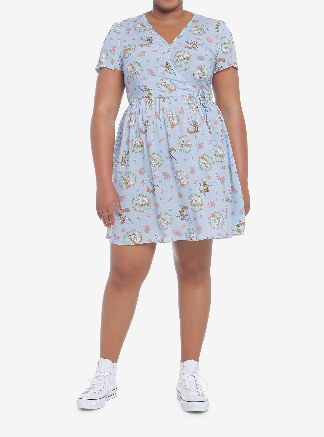 Disney Robin Hood Faux Wrap Dress Plus Size, MULTI, alternate - view 2