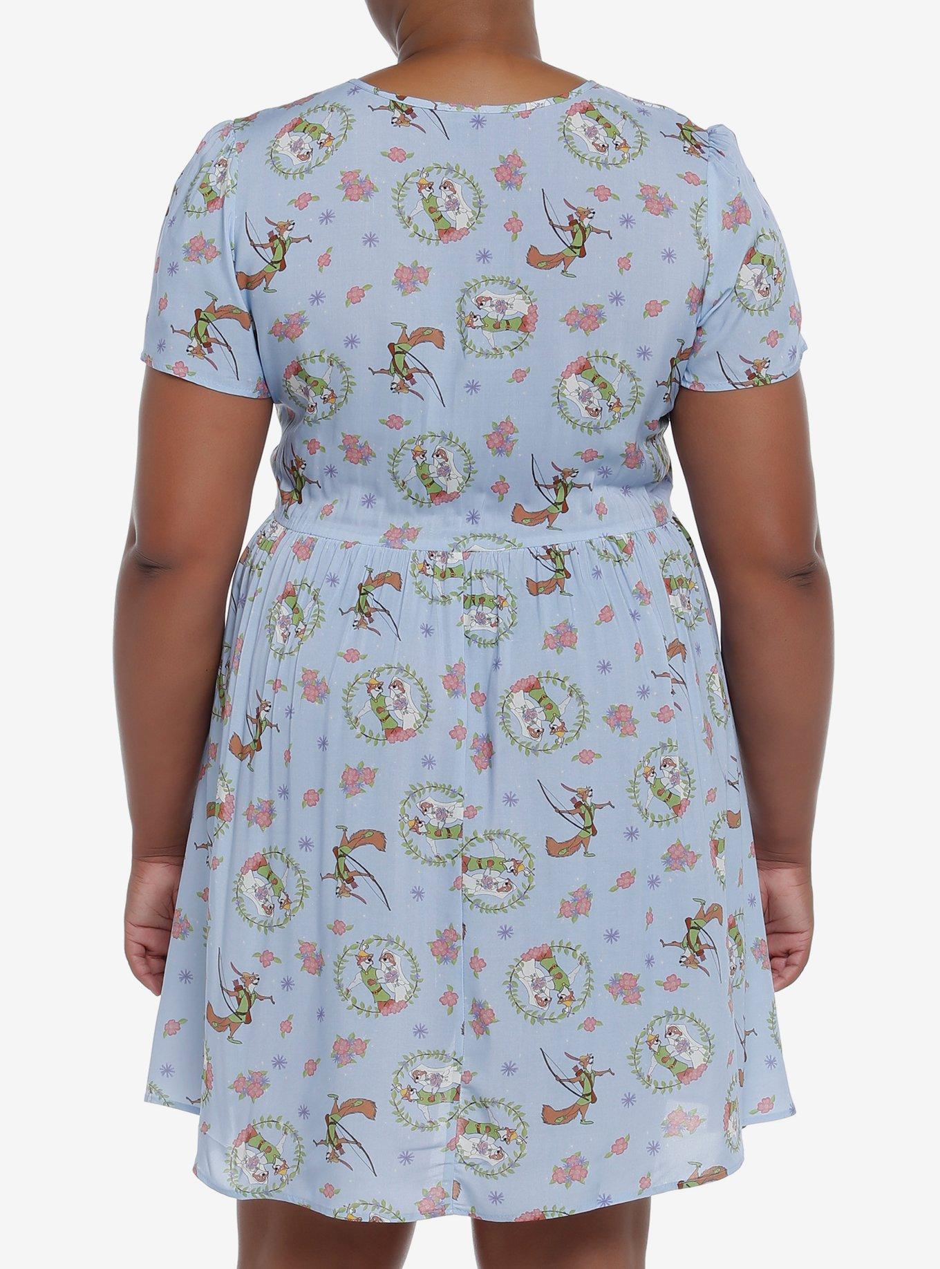 Disney Robin Hood Faux Wrap Dress Plus Size, MULTI, alternate - view 3