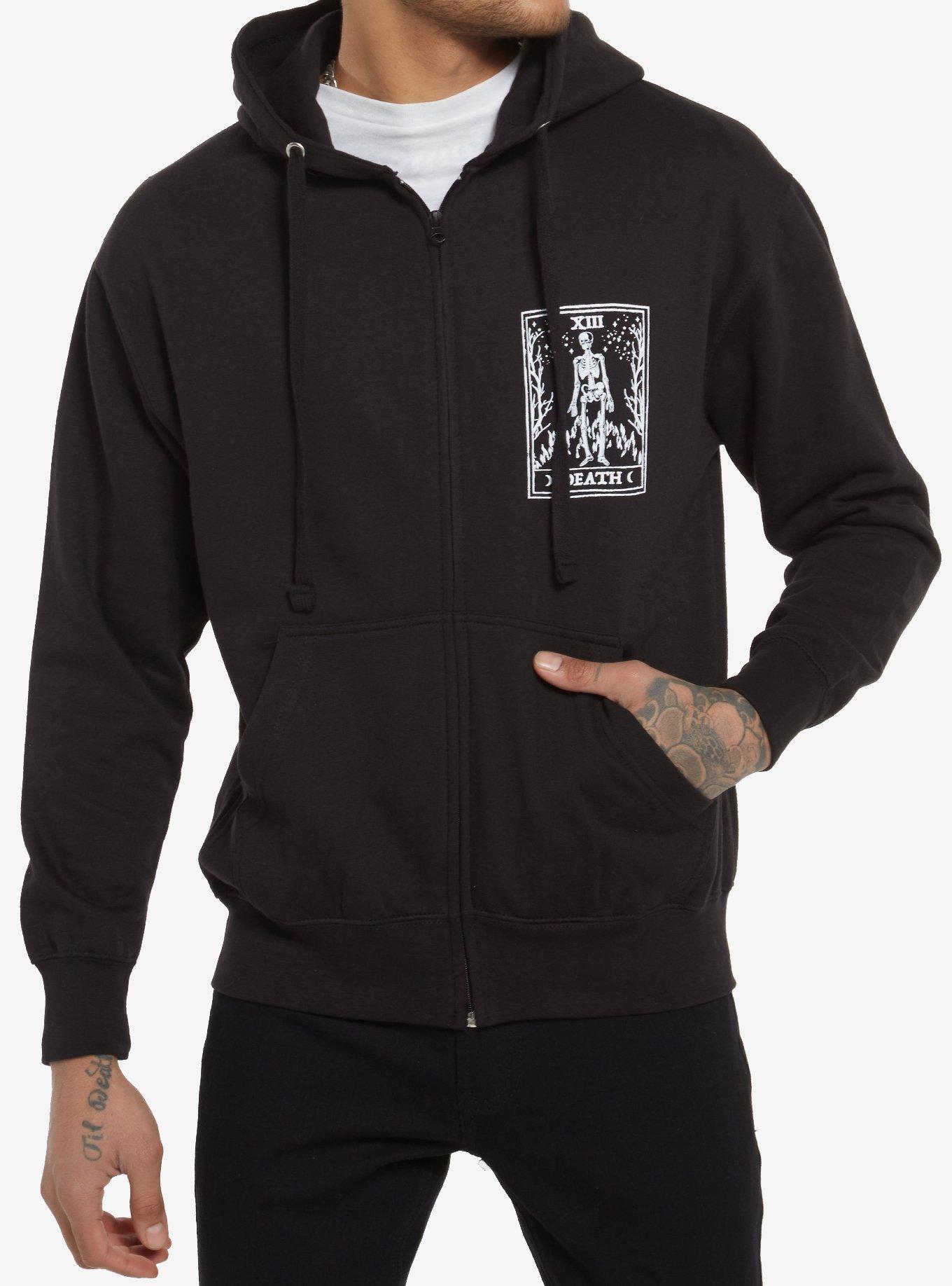 Death Tarot Card Hoodie, BLACK, alternate