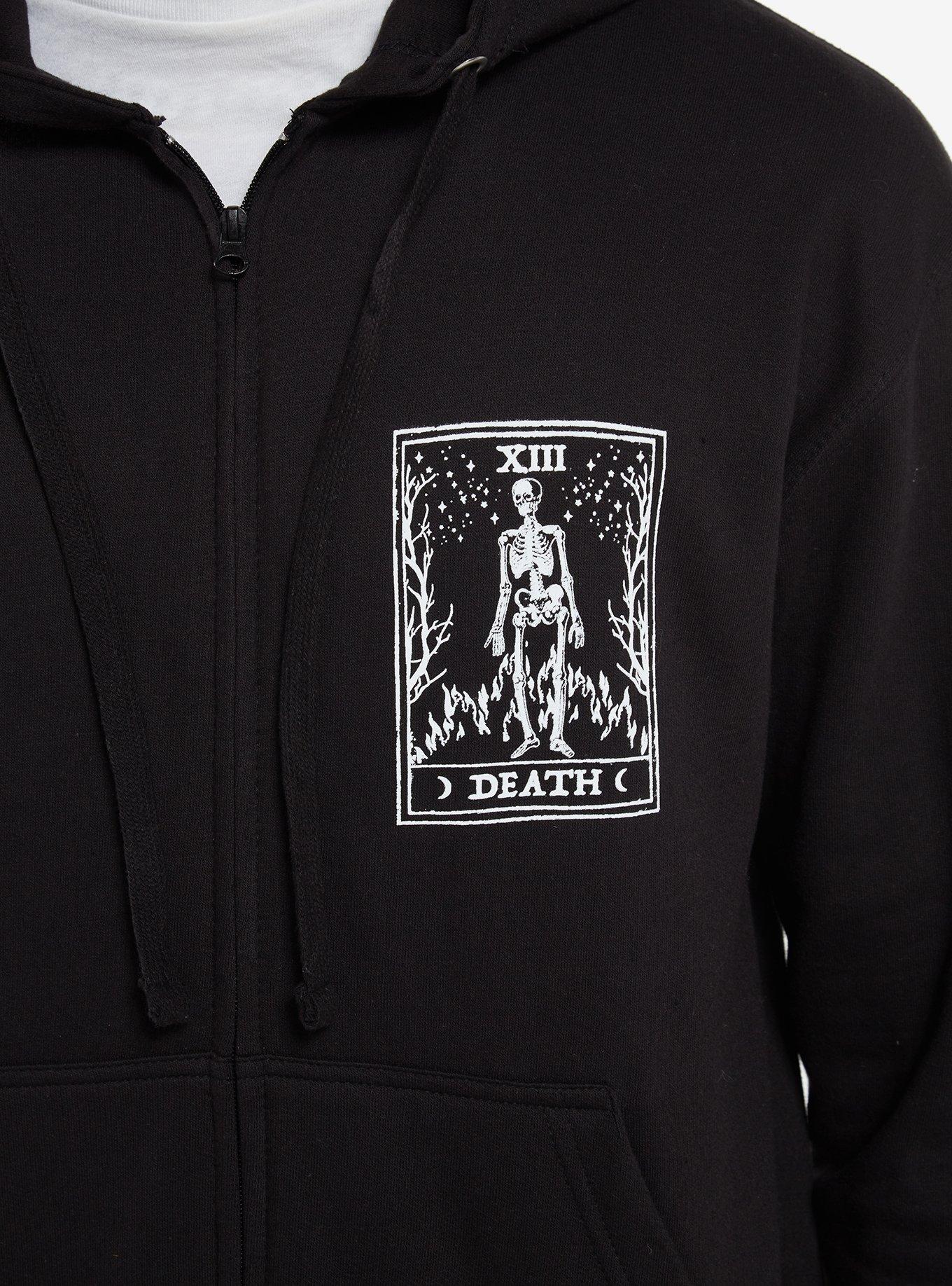 Death Tarot Card Hoodie, BLACK, alternate