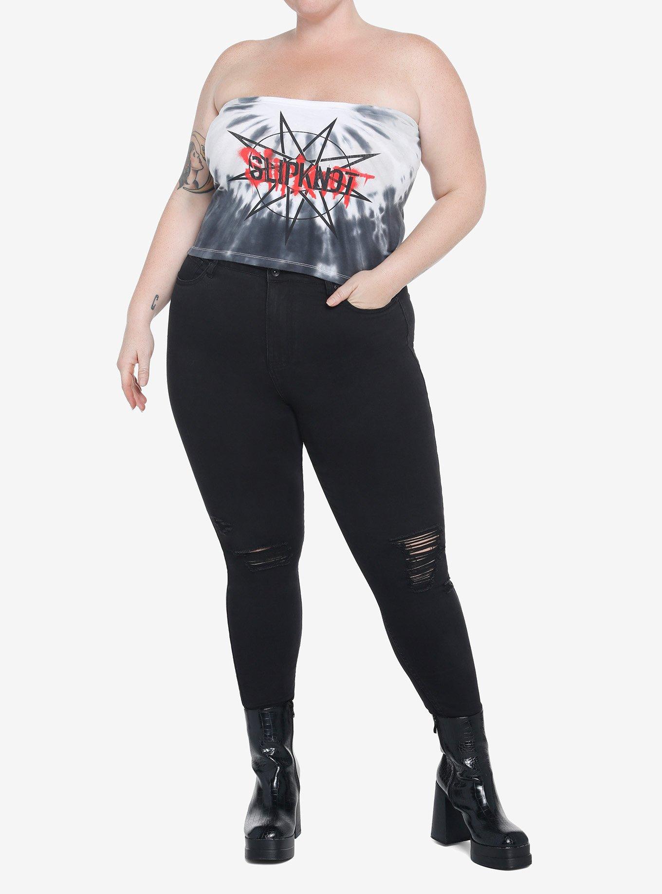 Slipknot Logo Tie-Dye Tube Top Plus Size, MULTI, alternate