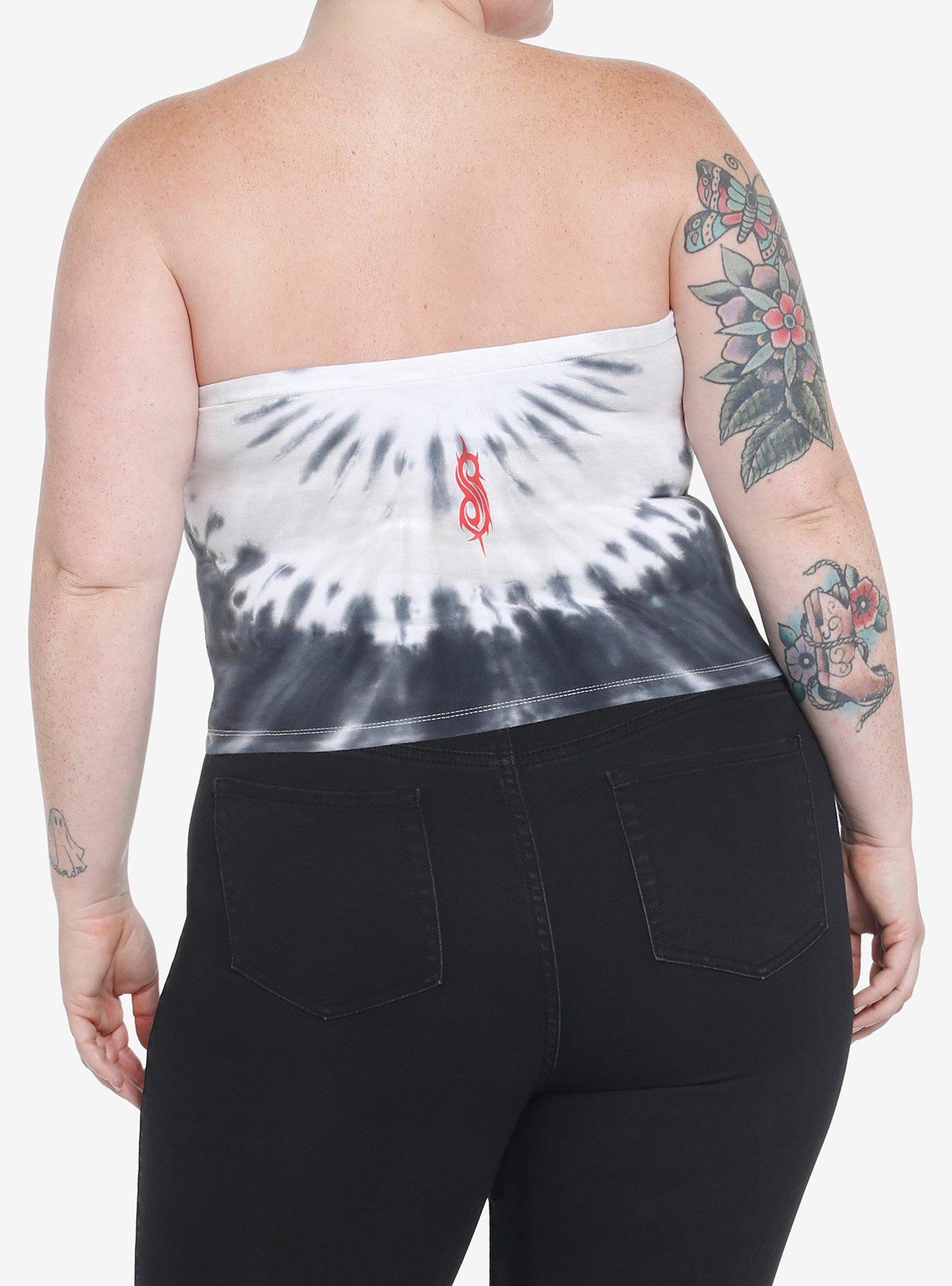 Slipknot Logo Tie-Dye Tube Top Plus Size, MULTI, alternate