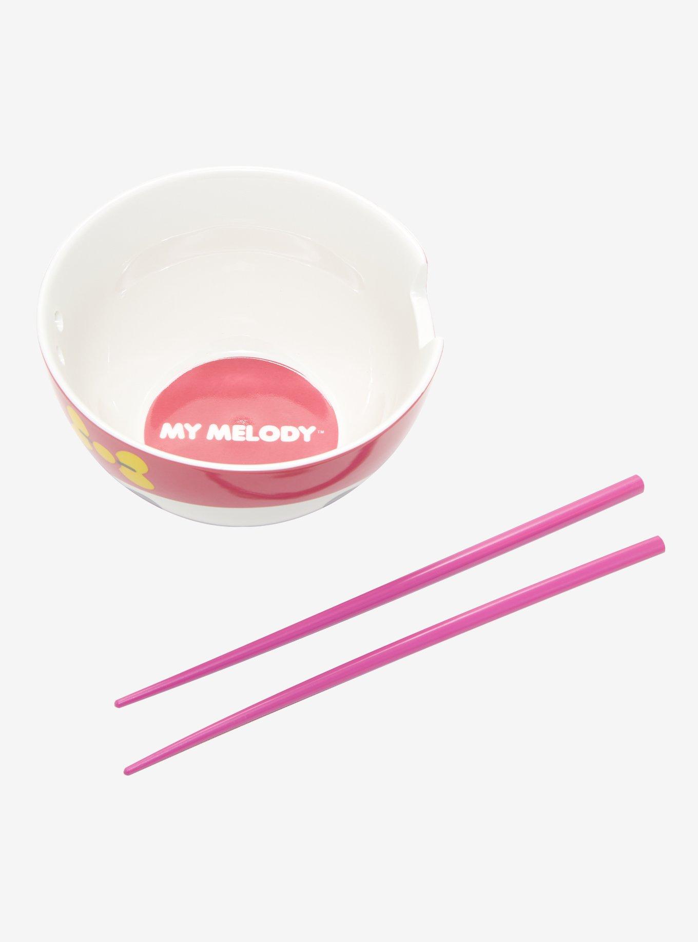 My Melody Face Ramen Bowl With Chopsticks, , alternate