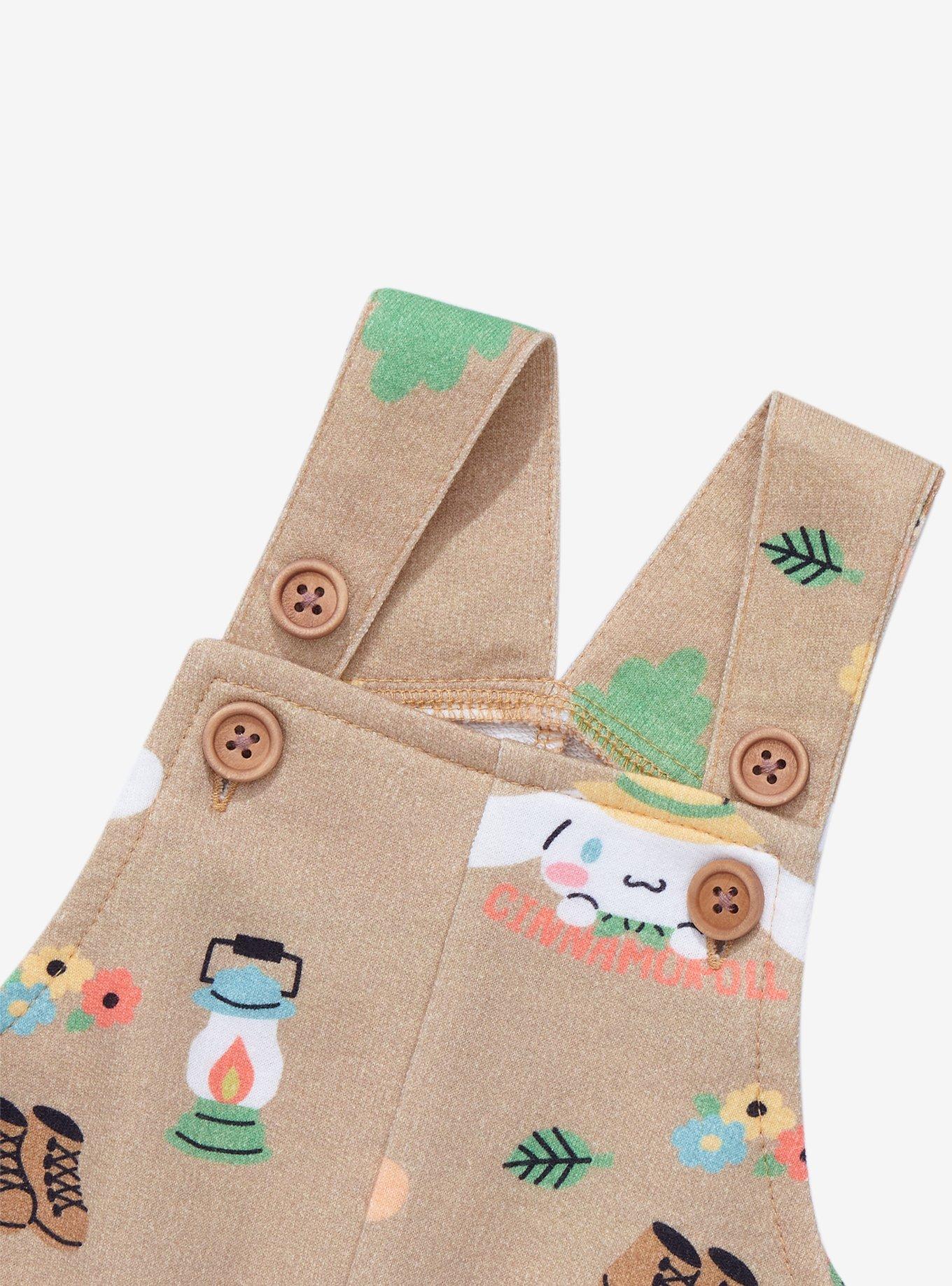 Sanrio Cinnamoroll Camping Character Allover Print Infant Overalls - BoxLunch Exclusive, BEIGE, alternate