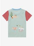 Sanrio Cinnamoroll Camping Characters Allover Print Toddler T-Shirt - BoxLunch Exclusive, SAGE, alternate