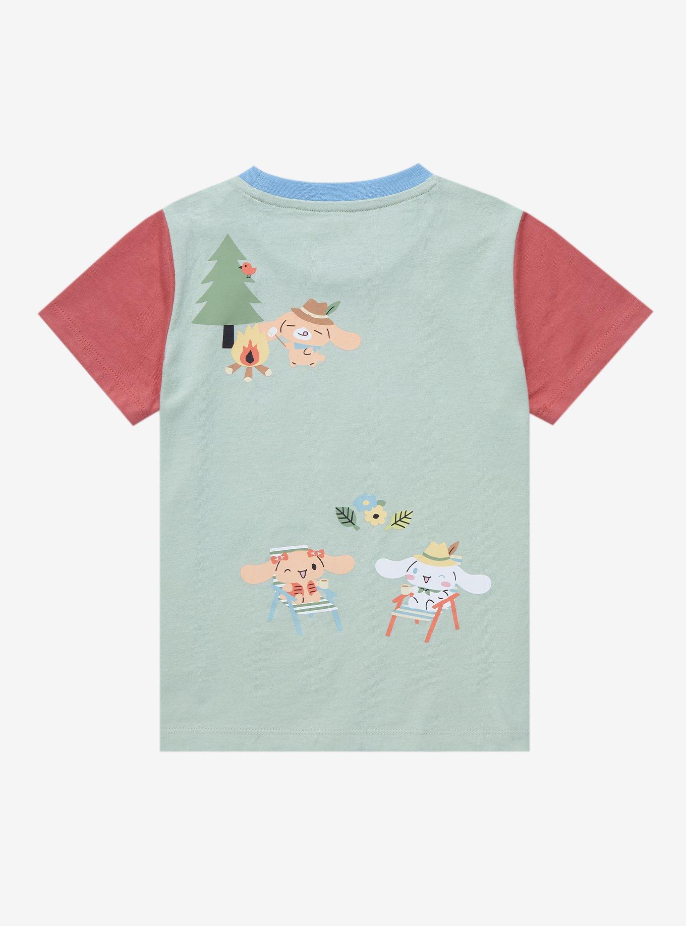 Sanrio Cinnamoroll Camping Characters Allover Print Toddler T-Shirt - BoxLunch Exclusive, SAGE, alternate