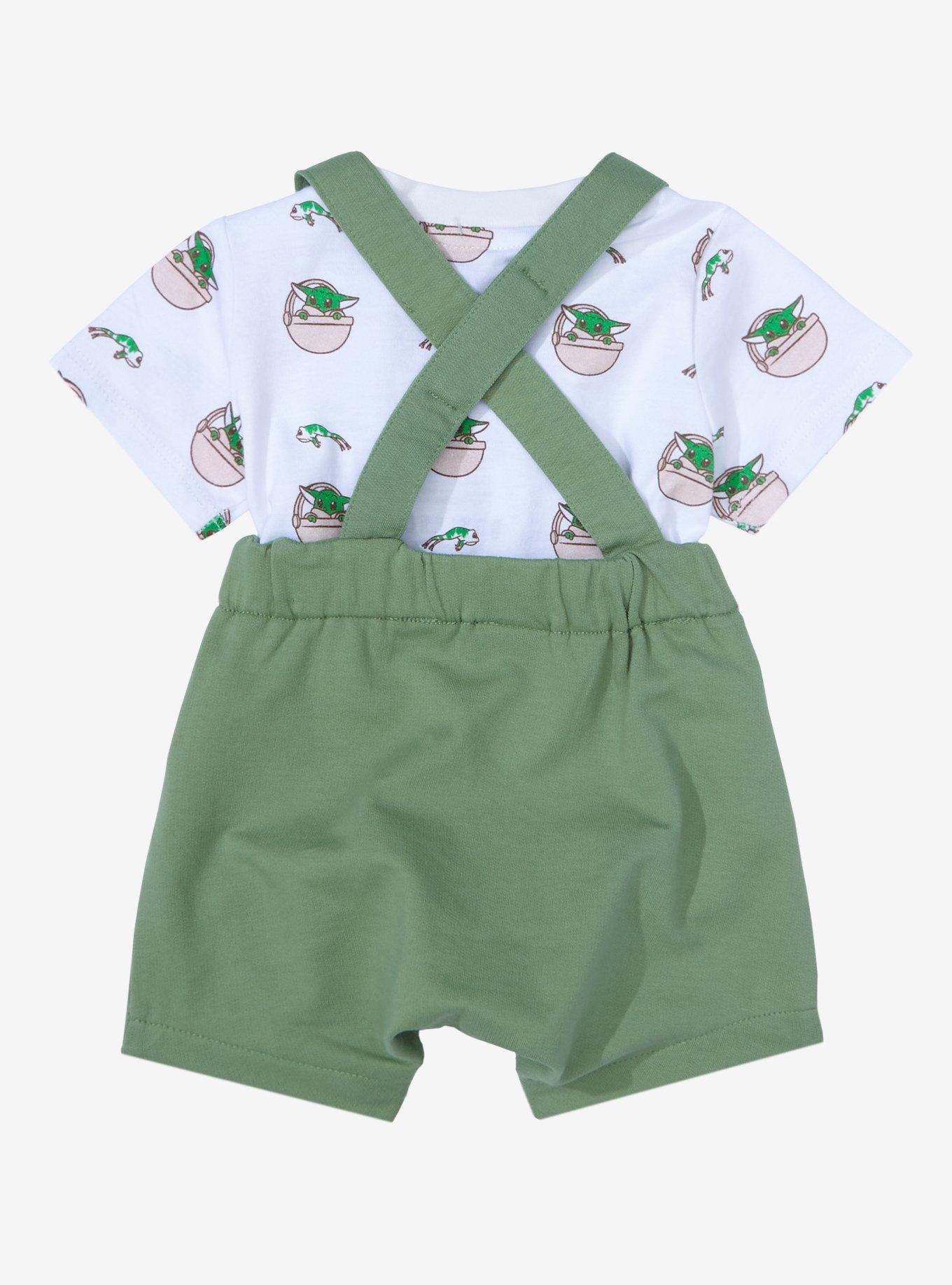 Star Wars The Mandalorian Grogu in Pram Infant Overall Set , SAGE, alternate