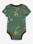 Disney Winnie the Pooh Plants Allover Print Infant One-Piece - BoxLunch Exclusive, FOREST, alternate