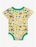 Studio Ghibli My Neighbor Totoro Floral Character Allover Print Infant One-Piece - BoxLunch Exclusive, YELLOW, alternate