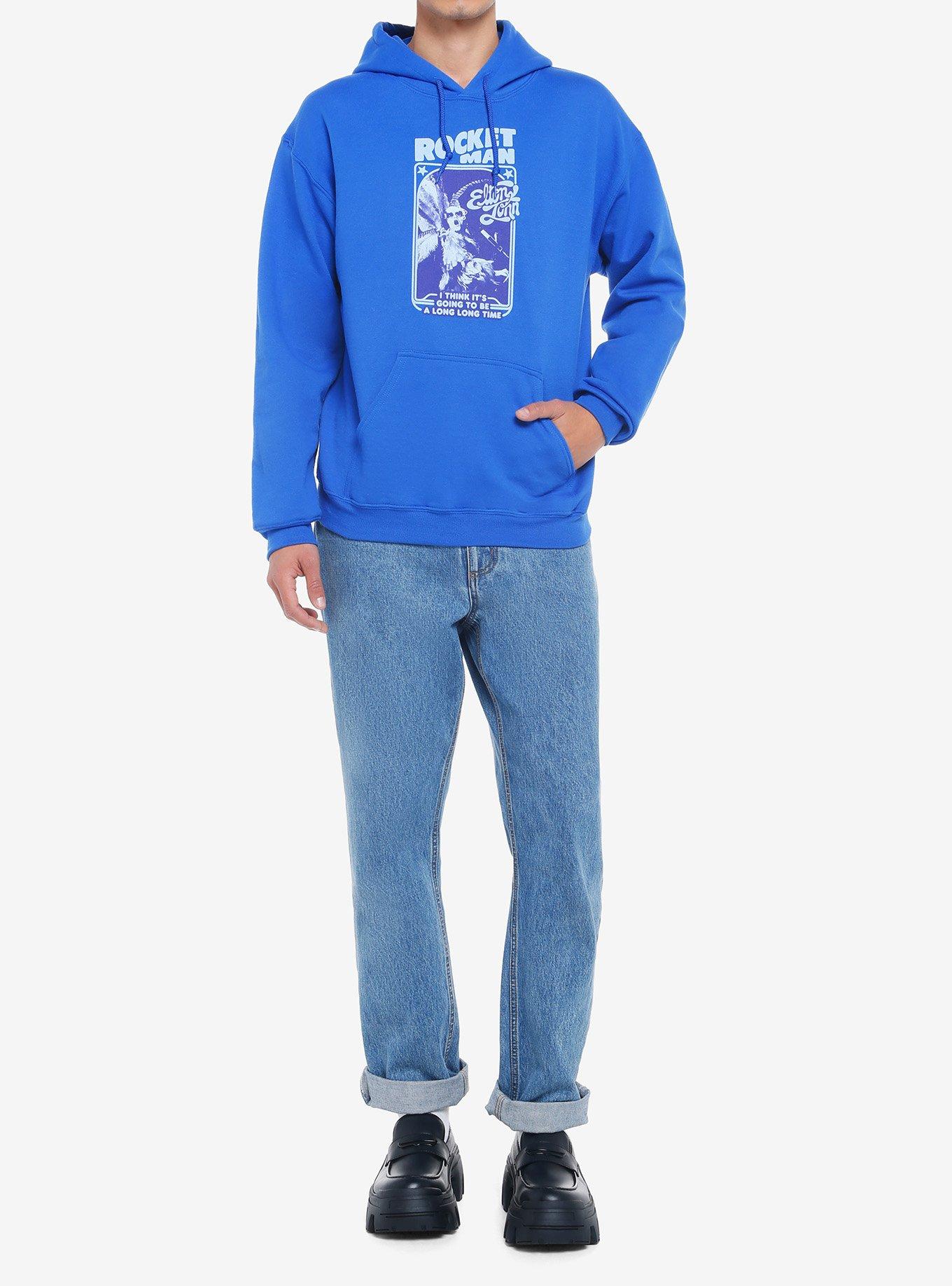 Elton John Rocket Man Hoodie, BLUE, alternate