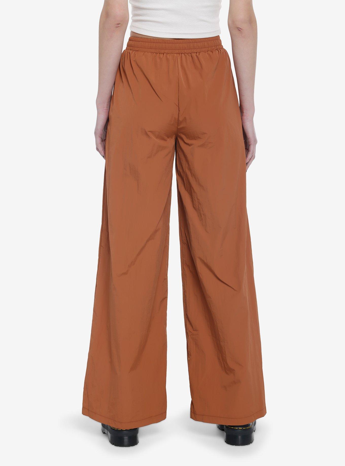 Brown Wide Leg Cargo Pants, SAND, alternate