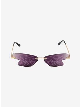Black Butterfly Wing Sunglasses, , hi-res