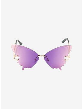 Purple Gradient Butterfly Sunglasses, , hi-res