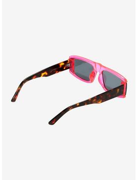 Pink Tortoise Shell Y2K Sunglasses, , hi-res