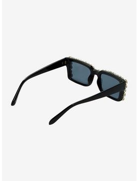 Black Rhinestone Sunglasses, , hi-res
