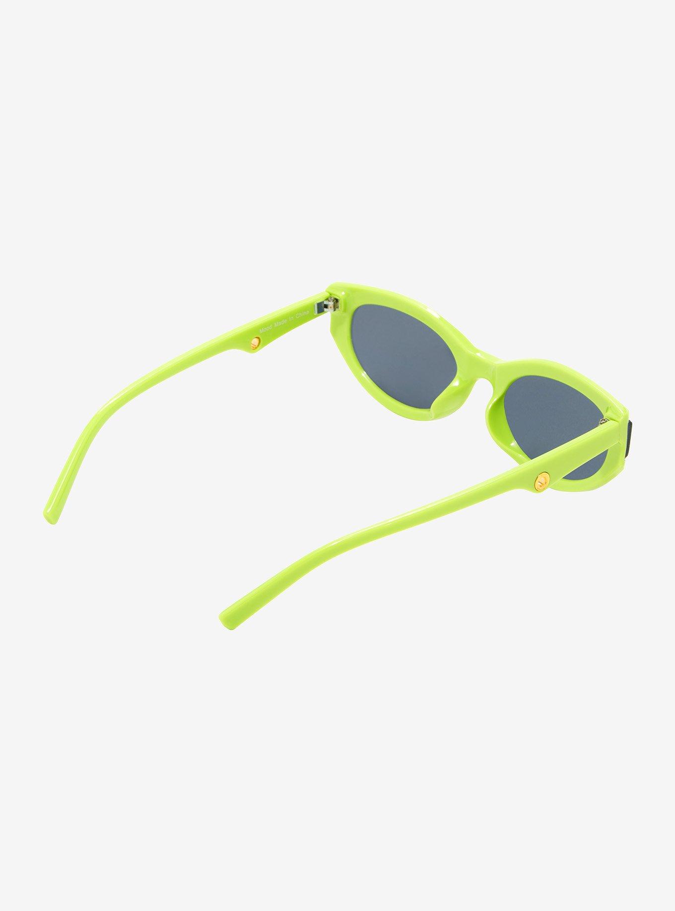 Neon Green Y2K Sunglasses, , alternate