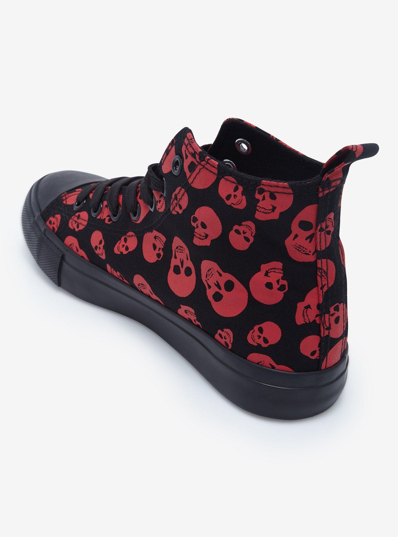 Red Skulls Hi-Top Sneakers, MULTI, alternate