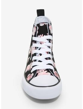Plus Size Axolotl Sakura Hi-Top Sneakers, , hi-res