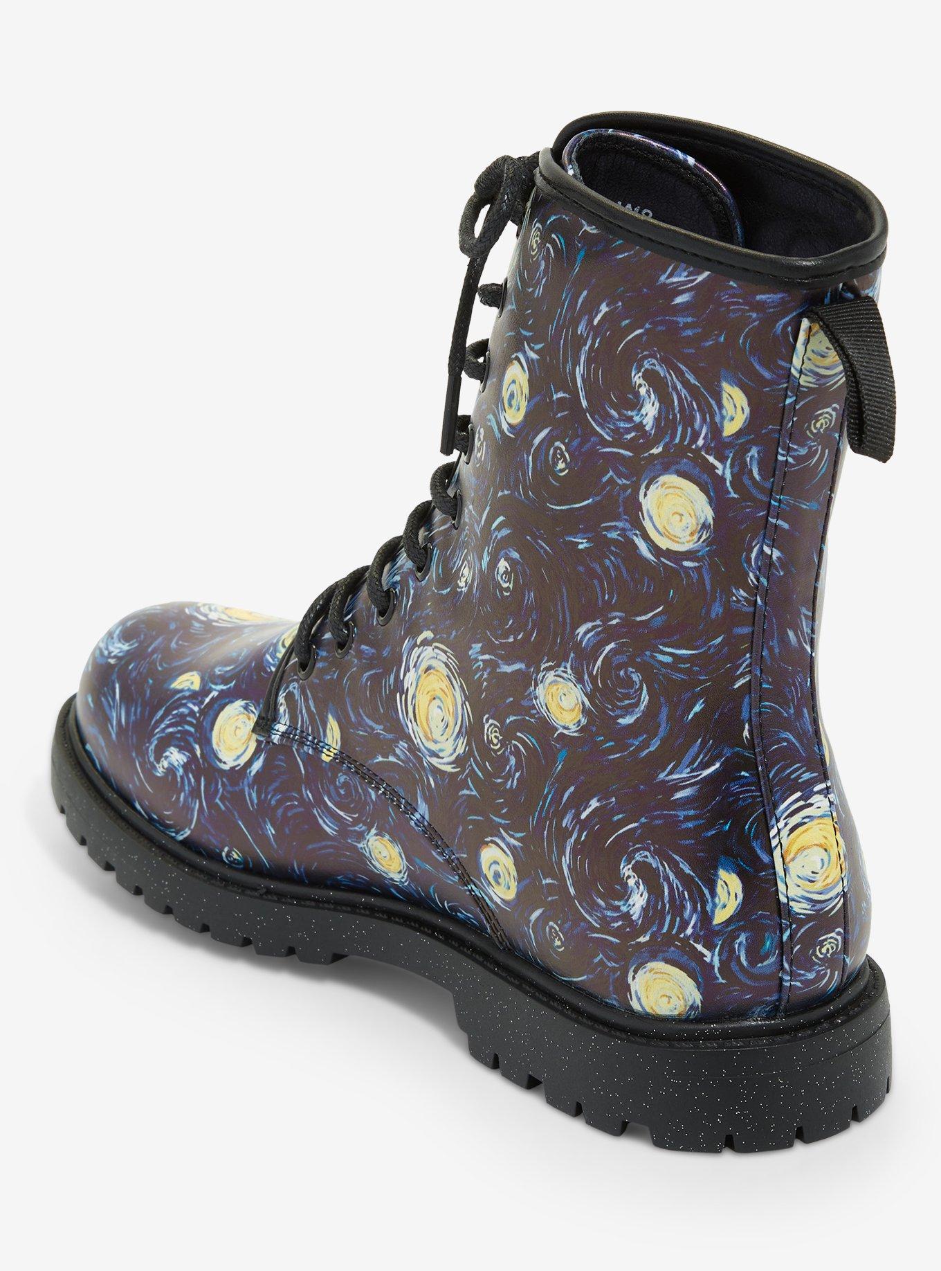 Starry Nights Combat Boots, MULTI, alternate