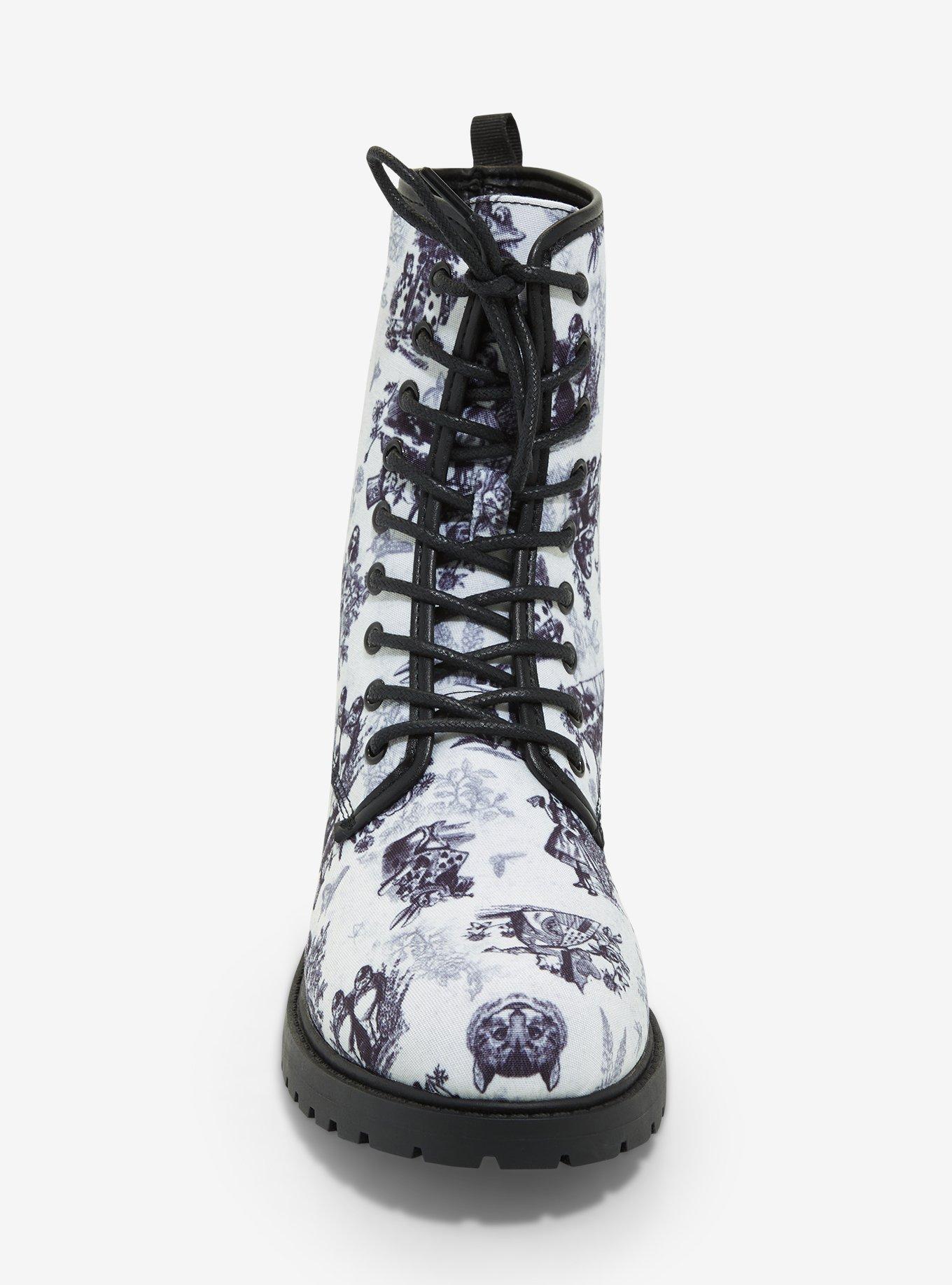 Alice's Adventures In Wonderland Combat Boots, MULTI, alternate
