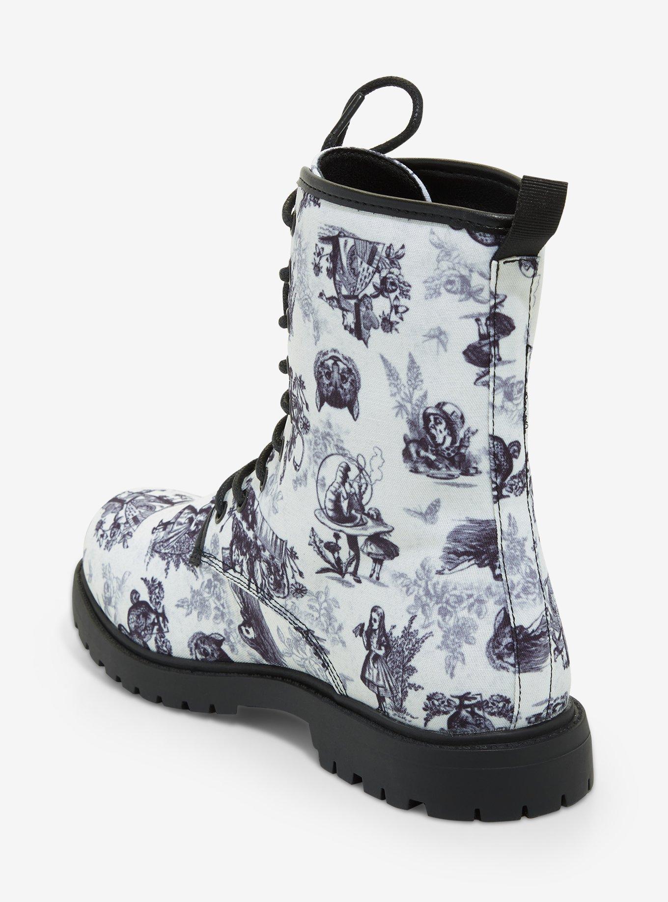 Alice's Adventures In Wonderland Combat Boots, MULTI, alternate