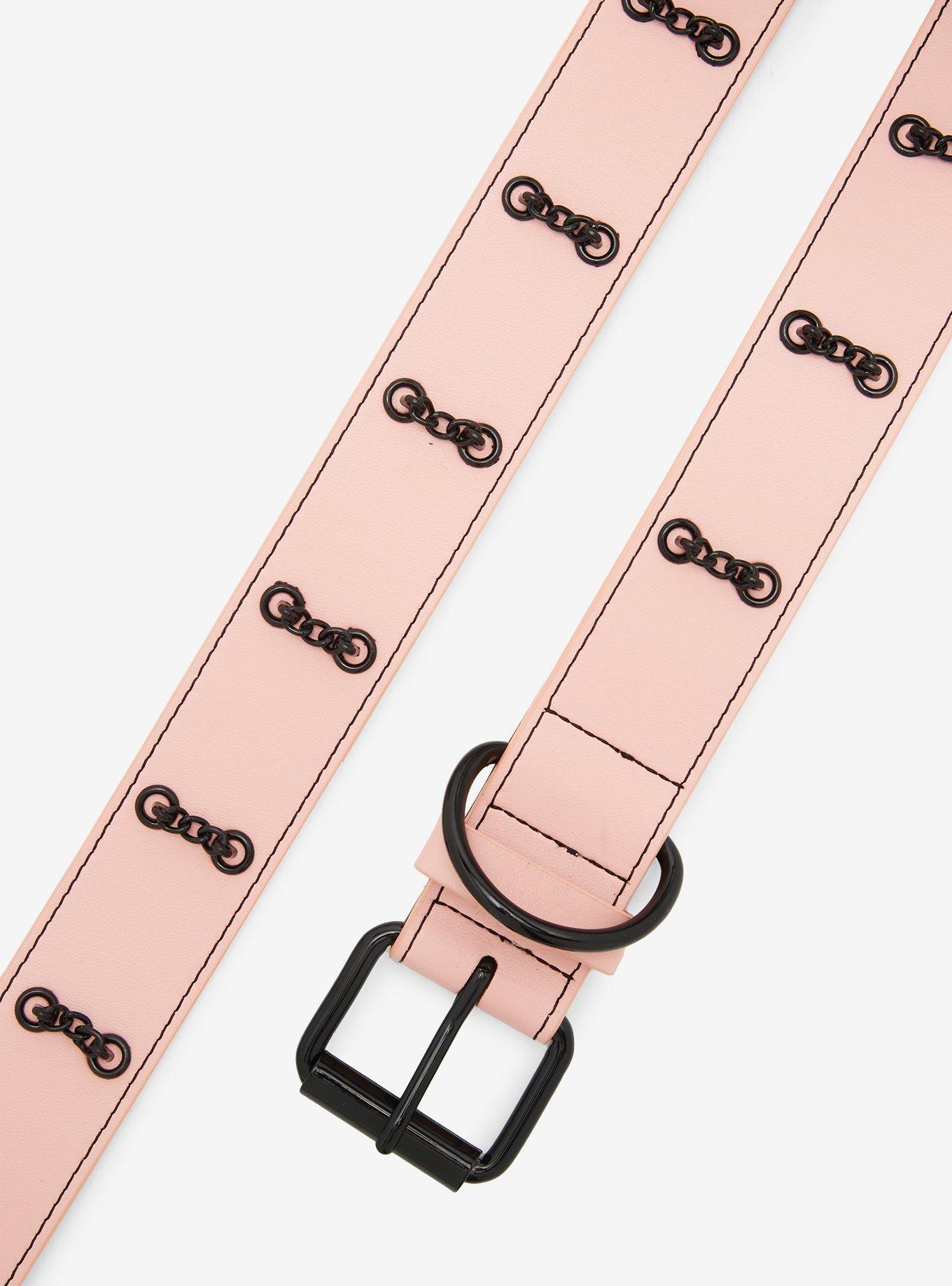 Pink & Black Chains Belt, BLACK, alternate