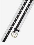 Black & White Split Grommet Belt, BLACK, alternate