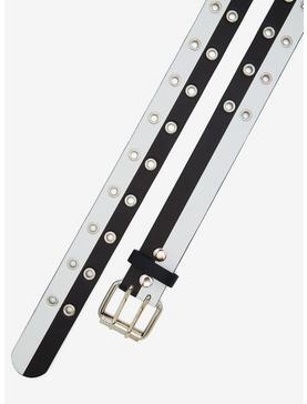 Black & White Split Grommet Belt, , hi-res