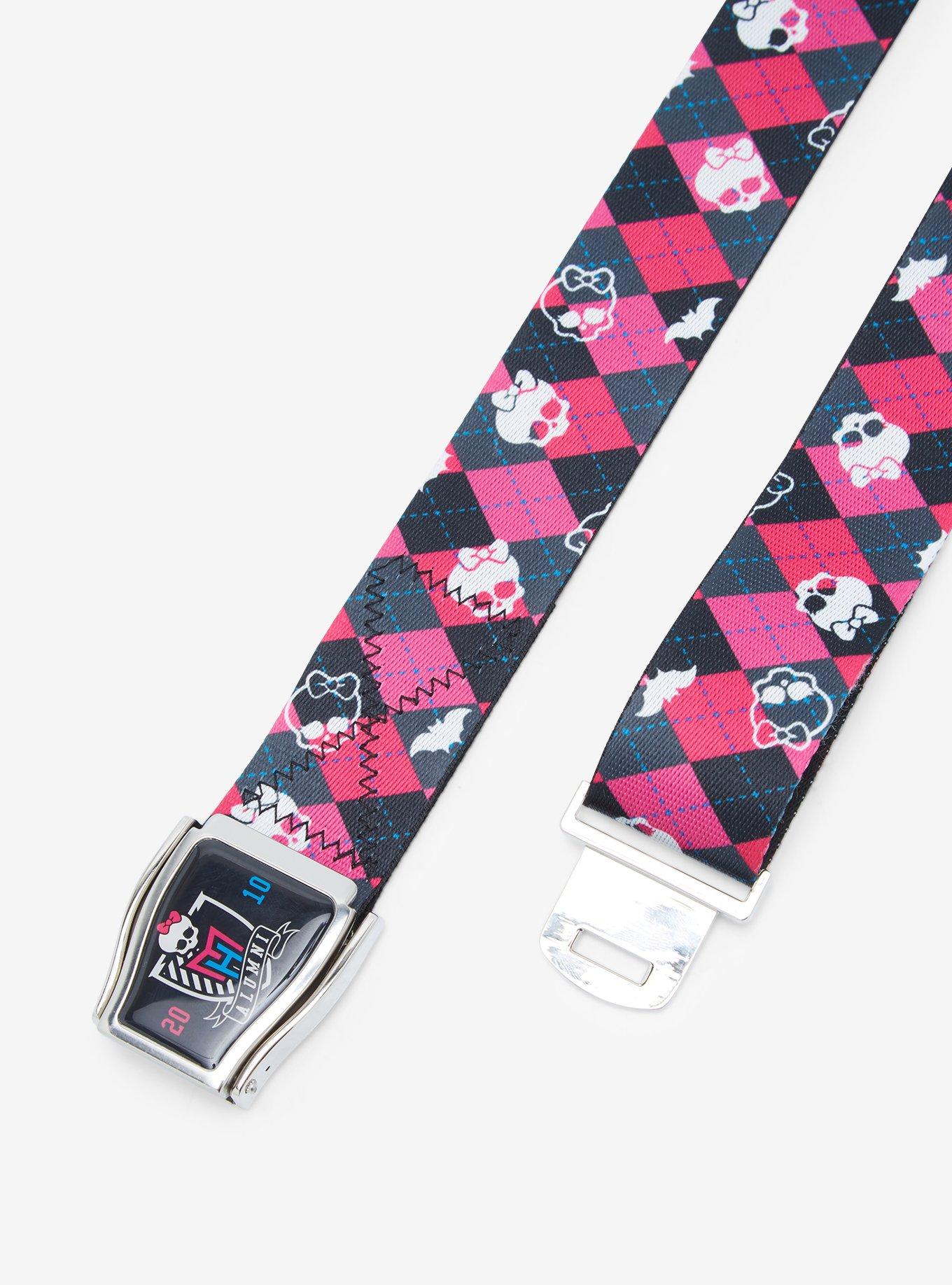 Monster High Argyle Skullette Seatbelt Belt, , alternate