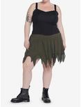 Cosmic Aura Black Lace Butterfly Girls Crop Tank Top Plus Size, BLACK, alternate