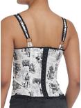 Thorn & Fable Through The Looking Glass Sketch Girls Corset Top, MULTI, alternate