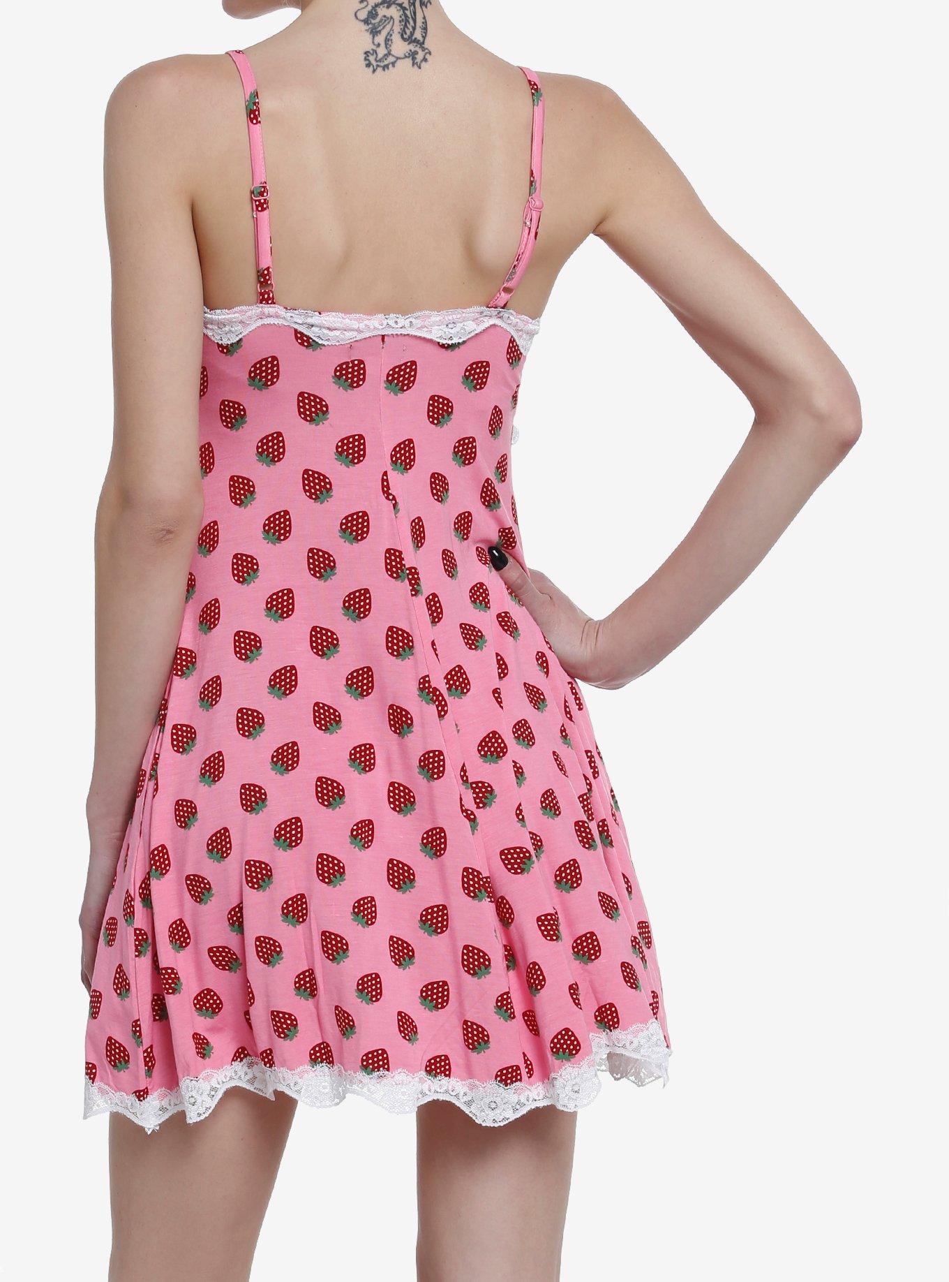 Strawberries Slip Dress, STRAWBERRY FIELDS, alternate
