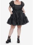 Thorn & Fable Black Organza Tiered Dress Plus Size, BLACK, alternate