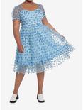 Sweet Society Blueberry Glitter Mesh Dress Plus Size, BLUE, alternate