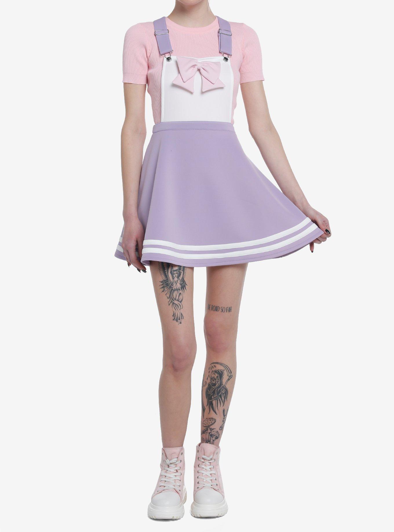 Pastel Purple & Pink Bow Skirtall, MULTI, alternate