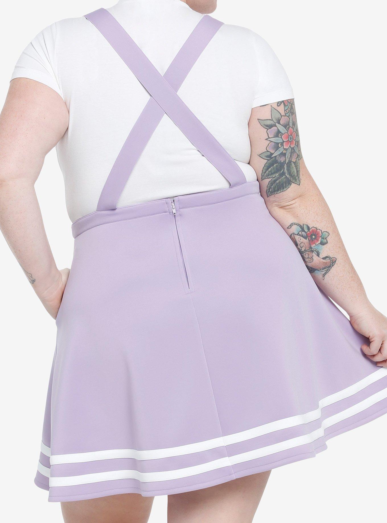 Pastel Purple & Pink Bow Skirtall Plus Size, MULTI, alternate