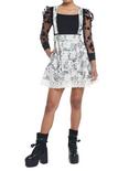 Plus Size Thorn & Fable Through The Looking Glass Art Suspender Skirt, MULTI, alternate