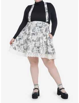Thorn & Fable Through The looking Glass Art Suspender Skirt Plus Size, , hi-res