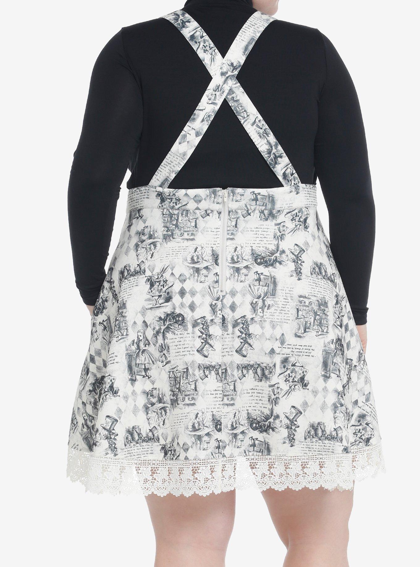 Thorn & Fable Through The looking Glass Art Suspender Skirt Plus Size, MULTI, alternate