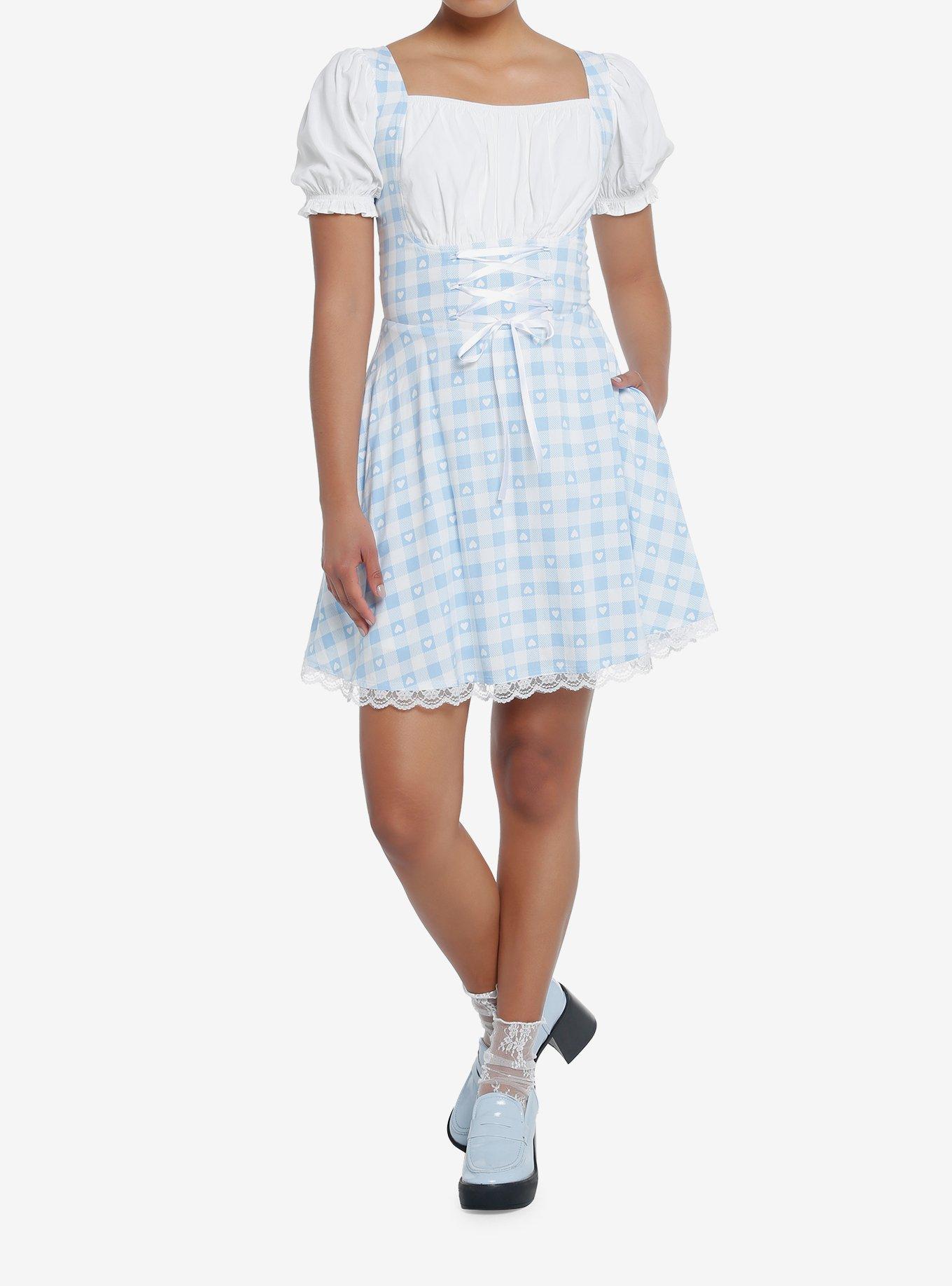 Sweet Society Blue & White Gingham Corset Dress, GINGHAM CHECK, alternate