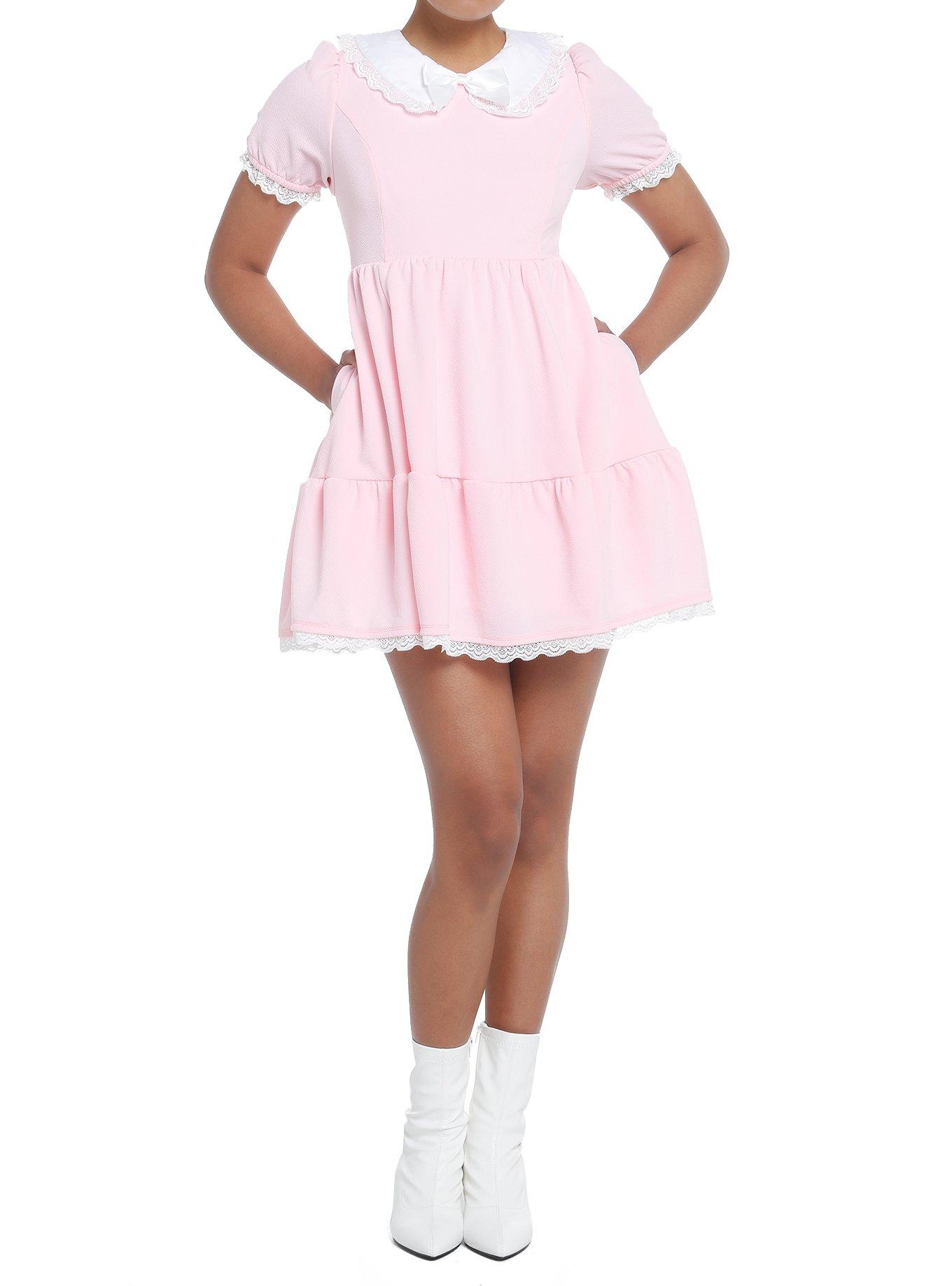 Sweet Society Pink Collared Dress, PINK, alternate