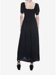 Thorn & Fable Black Smock Puff Sleeve Maxi Dress, BLACK, alternate